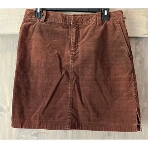 Vintage Lilly Pulitzer A Line Skirt Brown Corduroy Size 6 1990s White Label READ